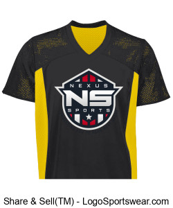 Nexus Sports (Black and Gold) Flag Football Jersey Design Zoom